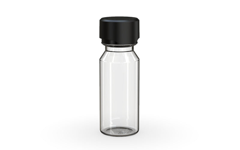 Chubby Gorilla Aviator Shot Bottle 60ml - Clear bottle & Black Cap - Copackr.com