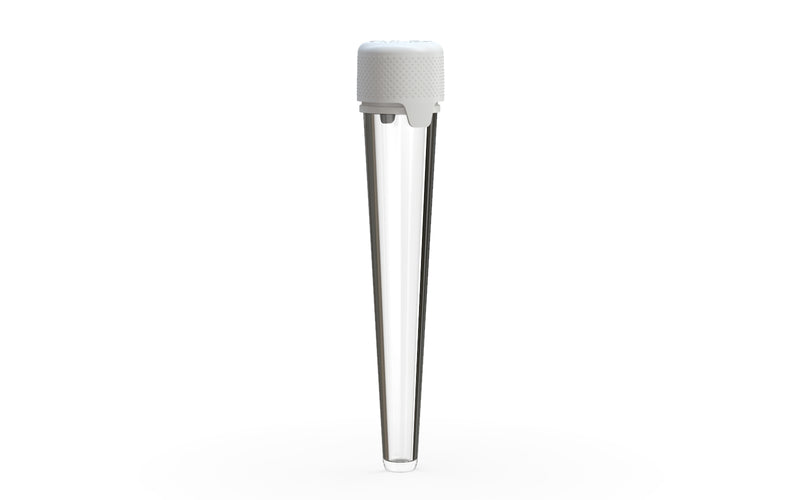 Aviator CR - Tube 113MM with Inner Seal & Tamper - Clear Natural Transparent with Opaque White Lid - Copackr.com