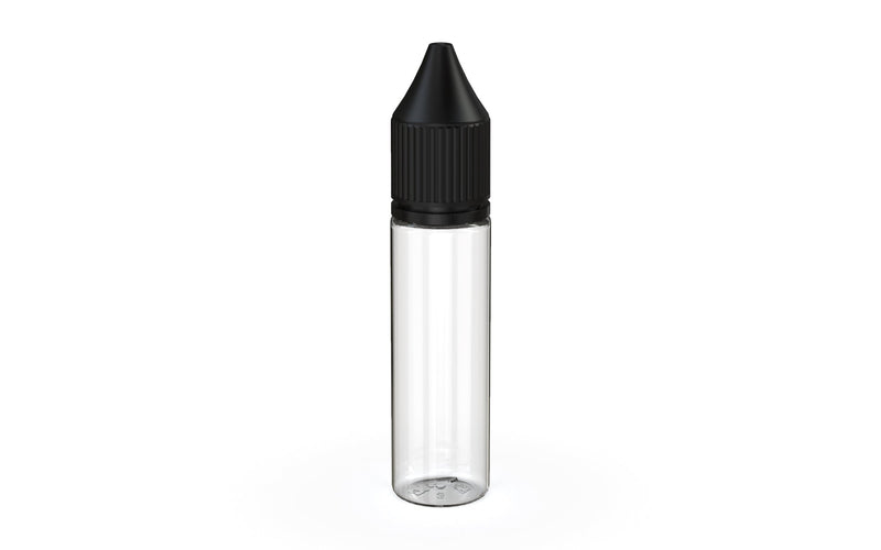Chubby Gorilla - 20ML Unicorn Bottle - Clear Bottle / Black Cap - V3 - With Reducer Tip - Copackr.com