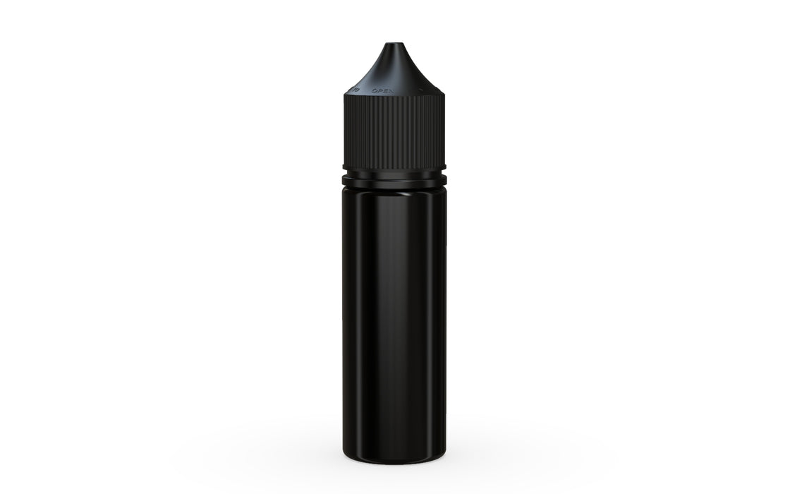 Chubby Gorilla Unicorn 50ml bottle, solid opaque black, front view