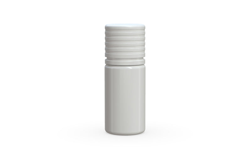 Chubby Gorilla Spiral CR 10ML unicorn bottle, opaque white bottle with opaque white child-resistant cap