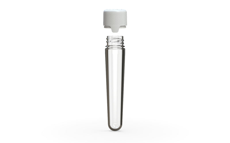 Aviator CR - Tube 100MM with Inner Seal & Tamper - Clear Natural (Transparent) with Opaque White Lid - Copackr.com