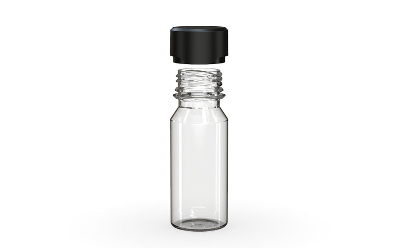 Chubby Gorilla Aviator Shot Bottle 60ml - Clear bottle & Black Cap - Copackr.com