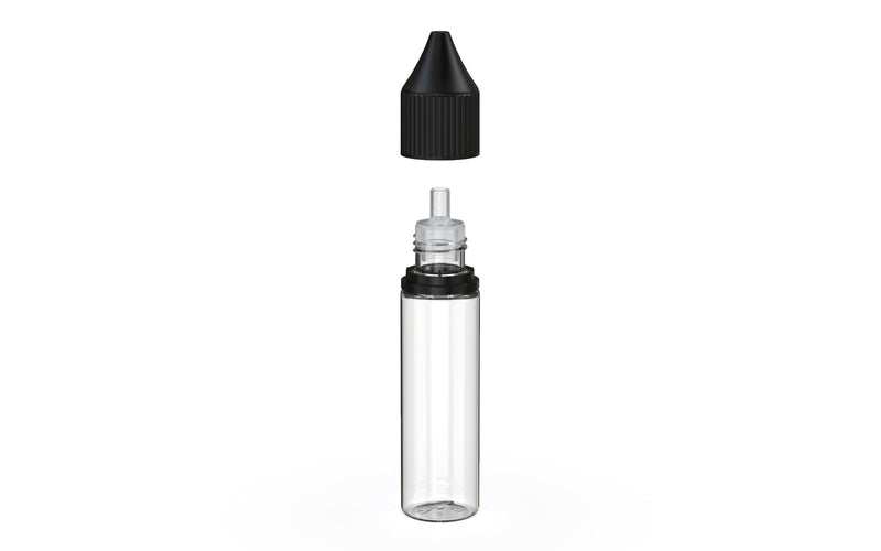 Chubby Gorilla - 20ML Unicorn Bottle - Clear Bottle / Black Cap - V3 - With Reducer Tip - Copackr.com