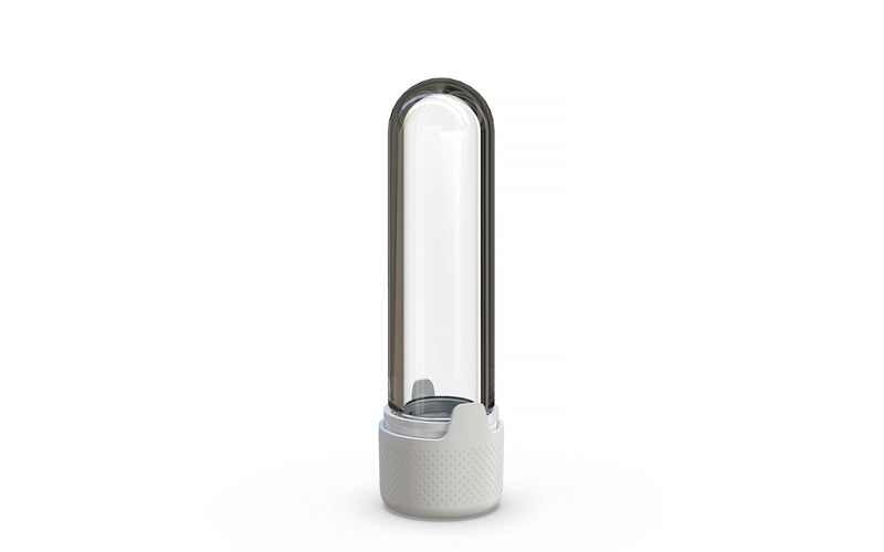 510 Cartridge Aviator CR Container Round Top - Clear Natural With Opaque White Lid - Copackr.com