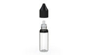 Chubby Gorilla - 15ML V3 Unicorn Bottle - Clear Bottle / Black Cap - V3 - With Reducer Tip - Copackr.com