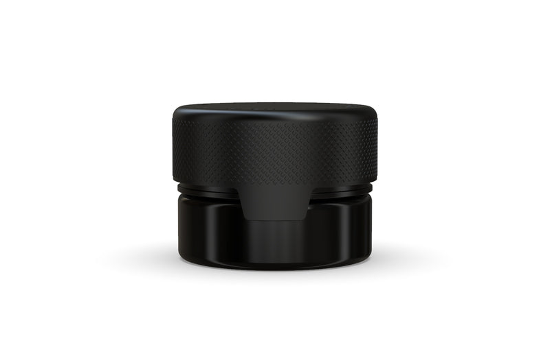 30CC/1FL.OZ/30ML Aviator CR - Container With Inner Seal & Tamper - Opaque Black With Opaque Black Lid - Copackr.com
