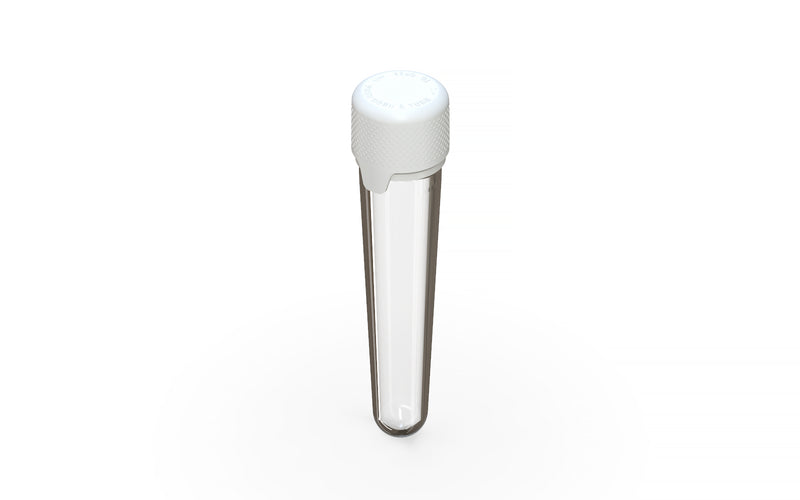 Aviator CR - Tube 100MM with Inner Seal & Tamper - Clear Natural (Transparent) with Opaque White Lid - Copackr.com