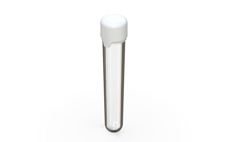 Aviator CR - Tube 120MM with Inner Seal & Tamper - Clear Natural (Transparent) with Opaque White Lid - Copackr.com