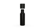 Chubby Gorilla Spiral CR 16.5ML unicorn bottle, opaque black bottle with opaque black child-resistant cap, cap detail