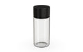 Chubby Gorilla Spiral CR 100ML bottle, clear natural with opaque black cap, side view