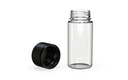 Chubby Gorilla Spiral CR 100ML bottle, clear natural with opaque black cap, group shot