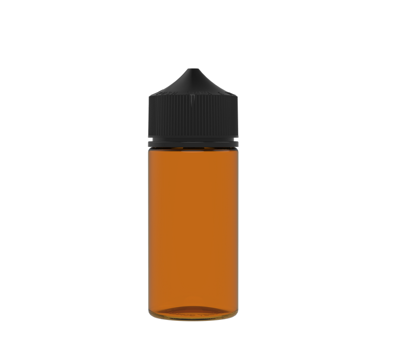 Chubby Gorilla 100ML Unicorn Bottle V3 Amber bottle with Black cap