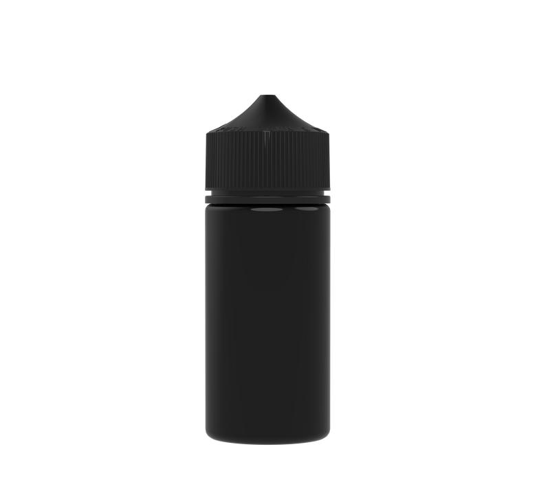 Chubby Gorilla 100ML Unicorn Bottle V3 Solid Black bottle and cap