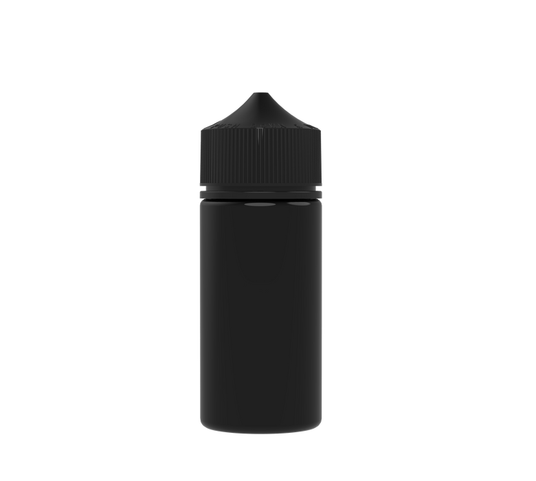 Chubby Gorilla 100ML Unicorn Bottle V3 Solid Black bottle and cap