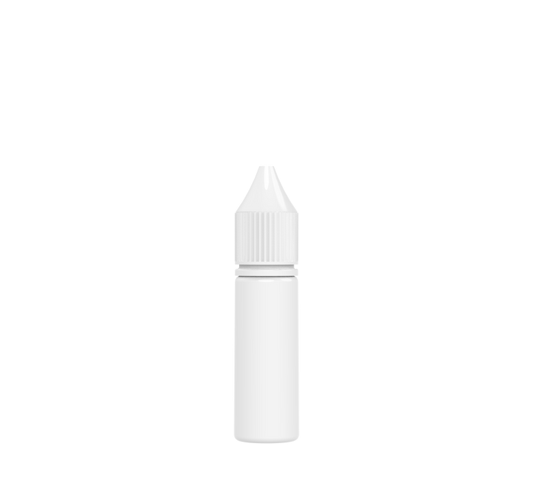 Chubby Gorilla 15ML Unicorn Bottle V3 Solid White bottle and cap