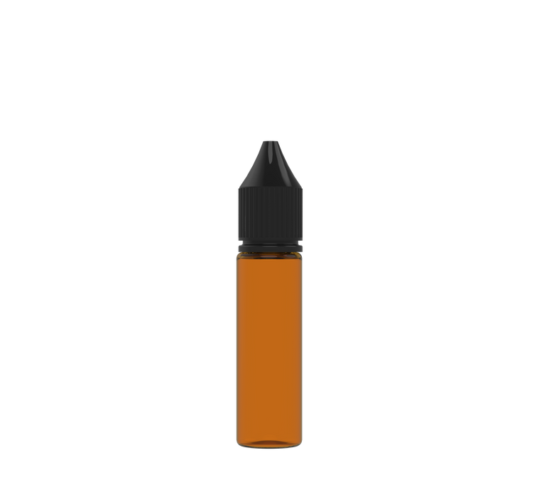 Chubby Gorilla 20ML Unicorn Bottle V3 Amber bottle with Black cap