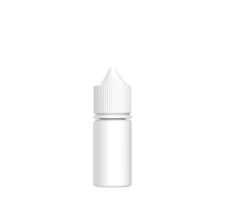 Chubby Gorilla 30ML Stubby Unicorn Bottle V3 Solid White bottle and cap