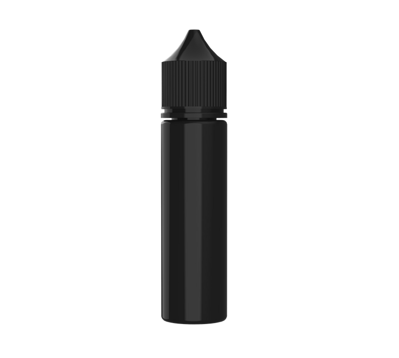 Chubby Gorilla 60ML Unicorn Bottle V3 Solid Black bottle and cap