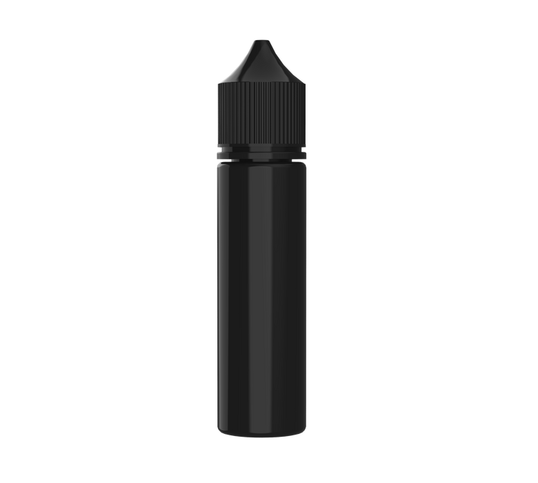 Chubby Gorilla 60ML Unicorn Bottle V3 Solid Black bottle and cap