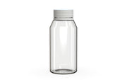 Spiral CR Shot Bottle 100ml Mini Clear Natural with Opaque White Cap