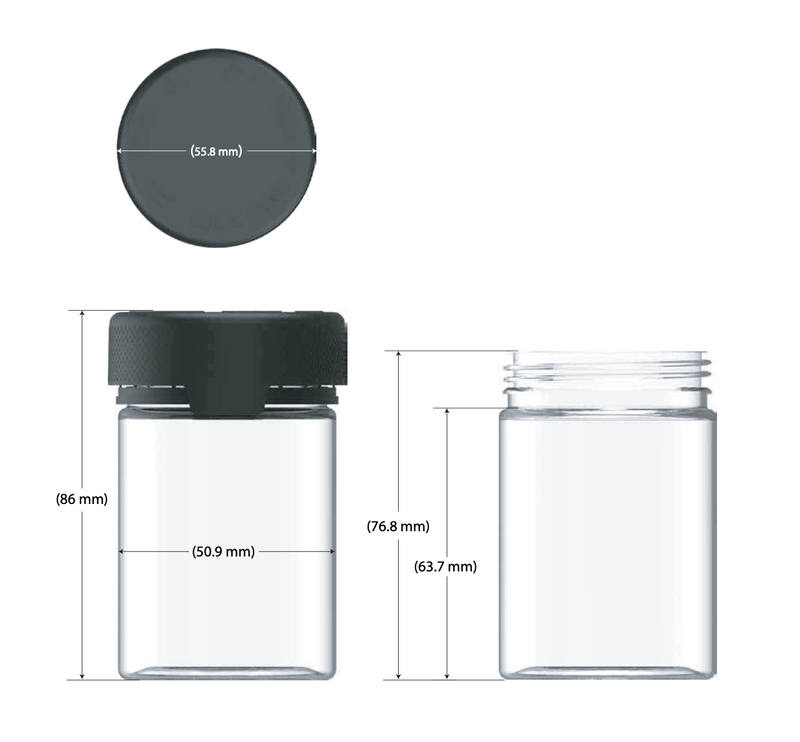 120CC/4FL.OZ/120ML Aviator CR - Container With Inner Seal & Tamper - Opaque White With Opaque White Lid - Copackr.com