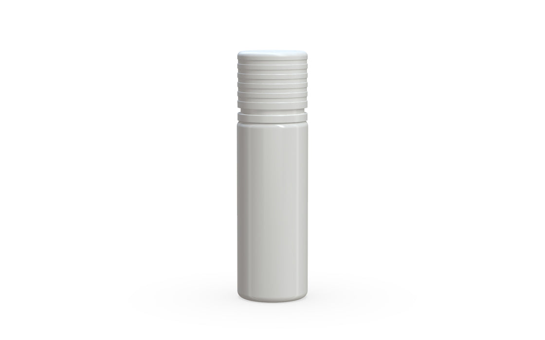 Chubby Gorilla Spiral CR 16.5ML unicorn bottle, opaque white bottle with opaque white child-resistant cap
