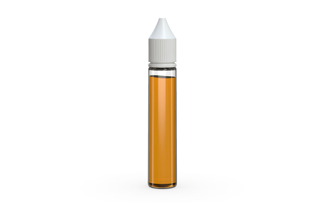 Chubby Gorilla Unicorn 30ml bottle, clear natural with opaque white cap, cap detail