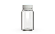 Spiral CR Shot Bottle 60ml Mini Clear Natural with Opaque White Cap