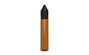 Chubby Gorilla Unicorn 30ml bottle, translucent amber with opaque black cap, front view