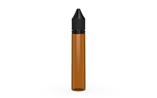 Chubby Gorilla Unicorn 30ml bottle, translucent amber with opaque black cap, front view