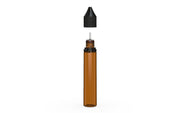 Chubby Gorilla Unicorn 30ml bottle, translucent amber with opaque black cap, cap detail