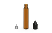 Chubby Gorilla Unicorn 30ml bottle, translucent amber with opaque black cap, multiple units