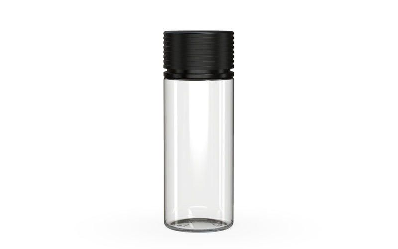 Chubby Gorilla Spiral CR 120ML unicorn bottle, clear natural bottle with opaque black child-resistant cap