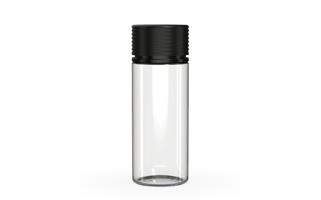 Chubby Gorilla Spiral CR 120ML unicorn bottle, clear natural bottle with opaque black child-resistant cap