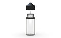 Chubby Gorilla Unicorn 75ml Mini bottle, clear natural with opaque black cap, side view