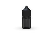 Chubby Gorilla Unicorn 20ml Stubby bottle, translucent black with opaque black cap, front view