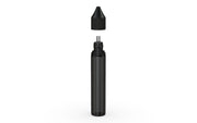 Chubby Gorilla Unicorn 30ml bottle with Reducer Tip, translucent black with opaque black cap, side view
