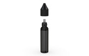 Chubby Gorilla Unicorn 20ml bottle with Reducer Tip, translucent black with opaque black cap, side view