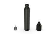 Chubby Gorilla Unicorn 30ml bottle with Reducer Tip, translucent black with opaque black cap, reducer tip detail