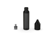 Chubby Gorilla Unicorn 20ml bottle with Reducer Tip, translucent black with opaque black cap, reducer tip detail