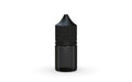 Chubby Gorilla Unicorn 20ml Stubby bottle, translucent black with opaque black cap, front view