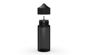Chubby Gorilla Unicorn 75ml Mini bottle, translucent black with opaque black cap, side view