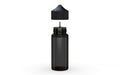 Chubby Gorilla Unicorn 75ml Mini bottle, translucent black with opaque black cap, side view