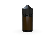 Chubby Gorilla Unicorn 60ml Mini bottle, translucent black with opaque black cap, cap detail