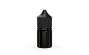 Chubby Gorilla Unicorn 20ml Stubby bottle, solid opaque black, front view