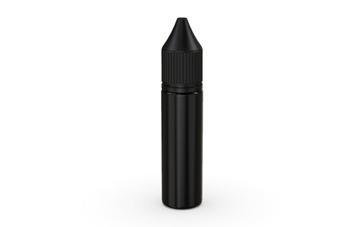 Chubby Gorilla Unicorn 20ml bottle with Reducer Tip, solid opaque black, front view