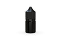 Chubby Gorilla Unicorn 20ml Stubby bottle, solid opaque black, front view