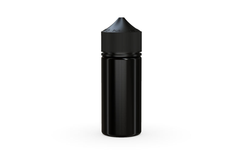 Chubby Gorilla Unicorn 75ml Mini bottle, solid opaque black, front view