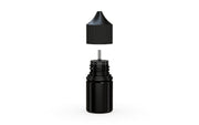 Chubby Gorilla Unicorn 20ml Stubby bottle, solid opaque black, side view